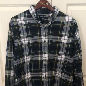 Lands End checkered flannel